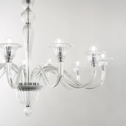 Ideal Lux - Kronleuchter an Kette BRIGITTA 12xE14/40W/230V d 120 cm klar