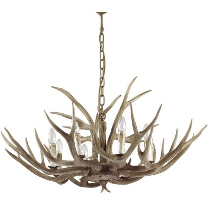 Ideal Lux - Kronleuchter an Kette CHALET 8xE14/40W/230V Geweih