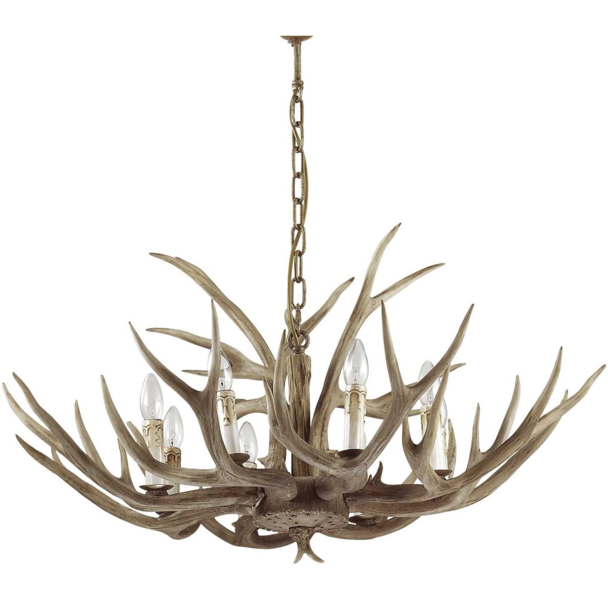 Ideal Lux - Kronleuchter an Kette CHALET 8xE14/40W/230V Geweih