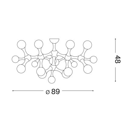 Ideal Lux - LED-Anbauleuchte NODINO 15xG9/15W/230V weiß