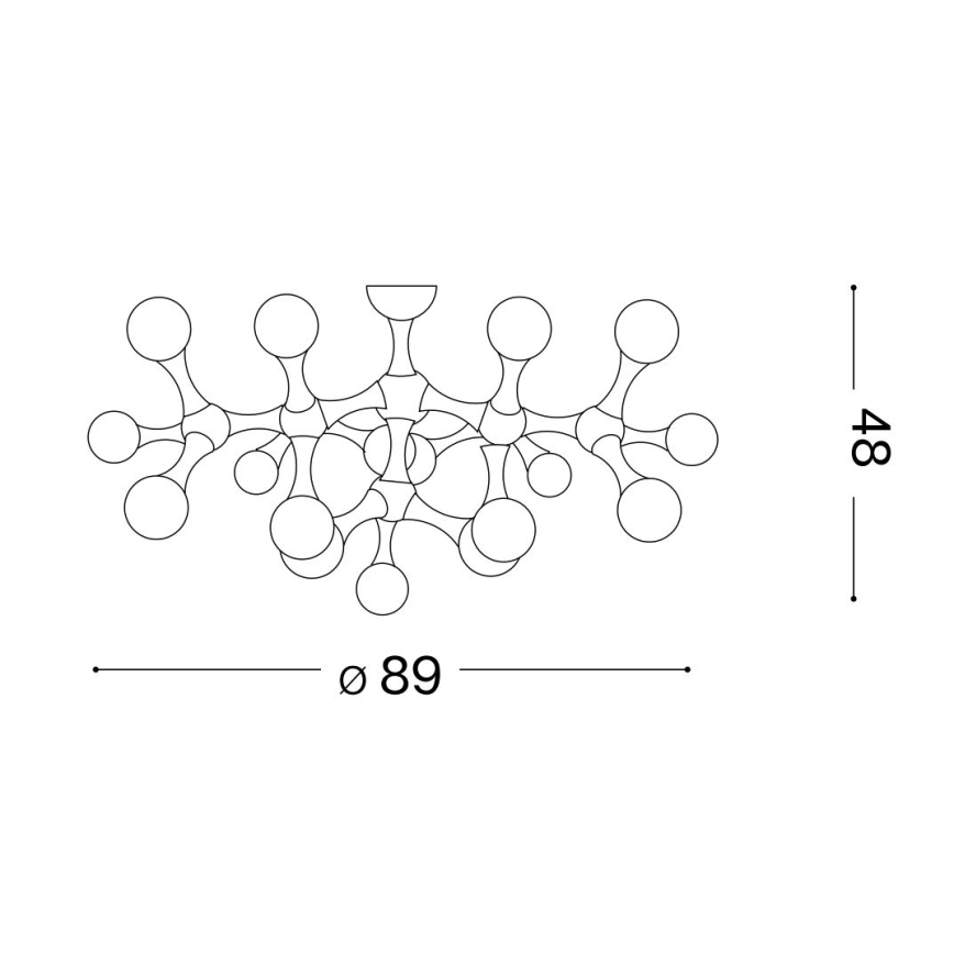 Ideal Lux - LED-Anbauleuchte NODINO 15xG9/15W/230V weiß