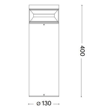 Ideal Lux - LED-Außenleuchte BOEING LED/14W/230V 40 cm CRI 90 IP65 anthrazit