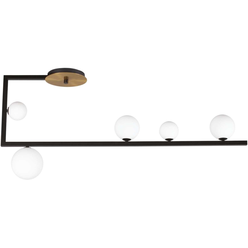 Ideal Lux - LED-Deckenleuchte an Stange BIRDS 5xG9/3W/230V schwarz/golden