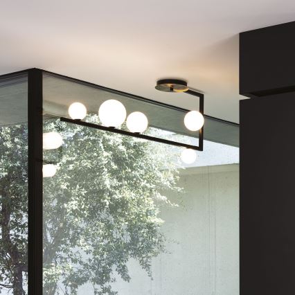 Ideal Lux - LED-Deckenleuchte an Stange BIRDS 5xG9/3W/230V schwarz/golden