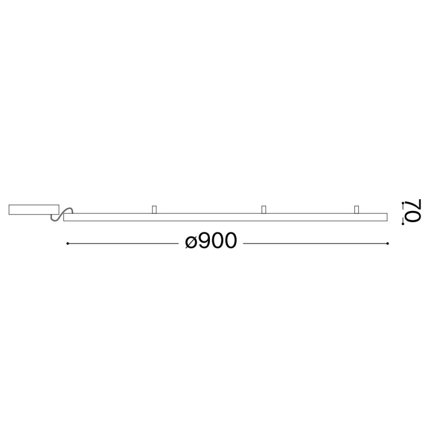 Ideal Lux - LED-Deckenleuchte ORACLE S LED/53W/230V 2700K d 90 cm weiß