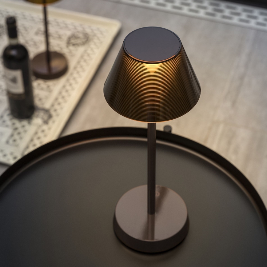Ideal Lux - LED dimmbare Touch-Lampe LOLITA LED/2,8W/5V 2200 mAh IP54 braun