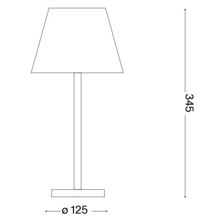 Ideal Lux - LED dimmbare Touch-Lampe LOLITA LED/2,8W/5V 2200 mAh IP54 braun