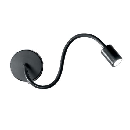 Ideal Lux - LED Flexibler Leselampe FOCUS LED/4W/230V CRI 90 Schwarz