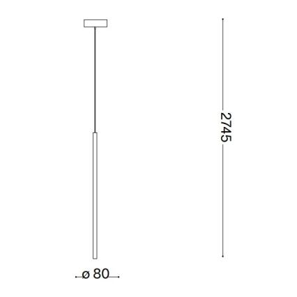 Ideal Lux - LED-Hängeleuchte FILO LED/3,5W/230V 2700K CRI 90 weiß
