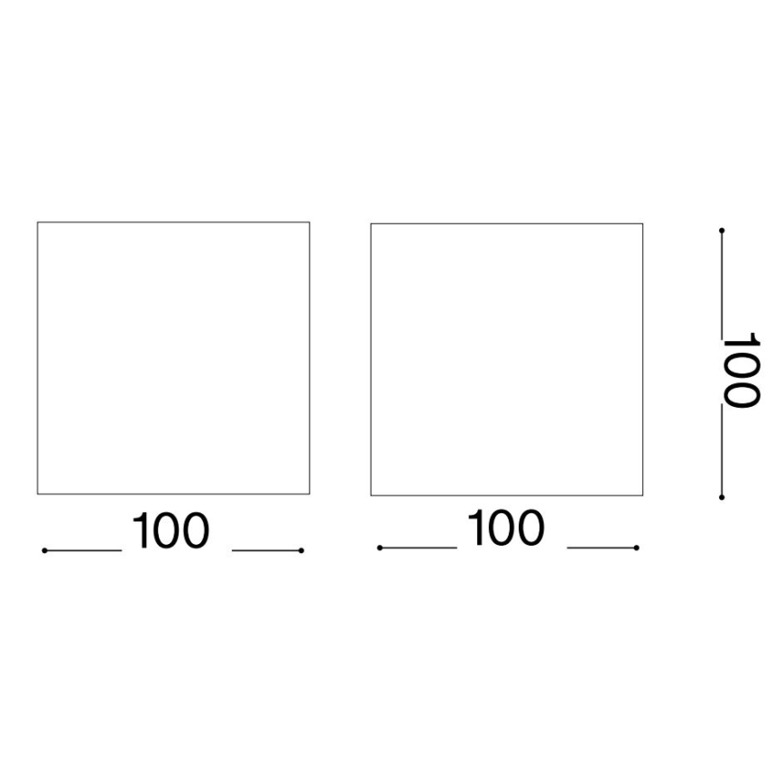 Ideal Lux - LED-Outdoor-Wandleuchte ATOM LED/12W/230V CRI 90 IP54 weiß