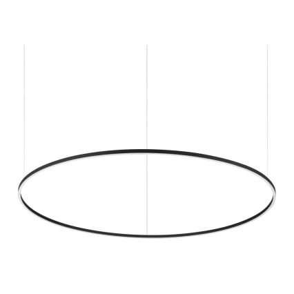 Ideal Lux - LED-Pendelleuchte mit Seilaufhängung ORACLE SLIM LED/83W/230V 4000K CRI 90 Ø 150 cm schwarz