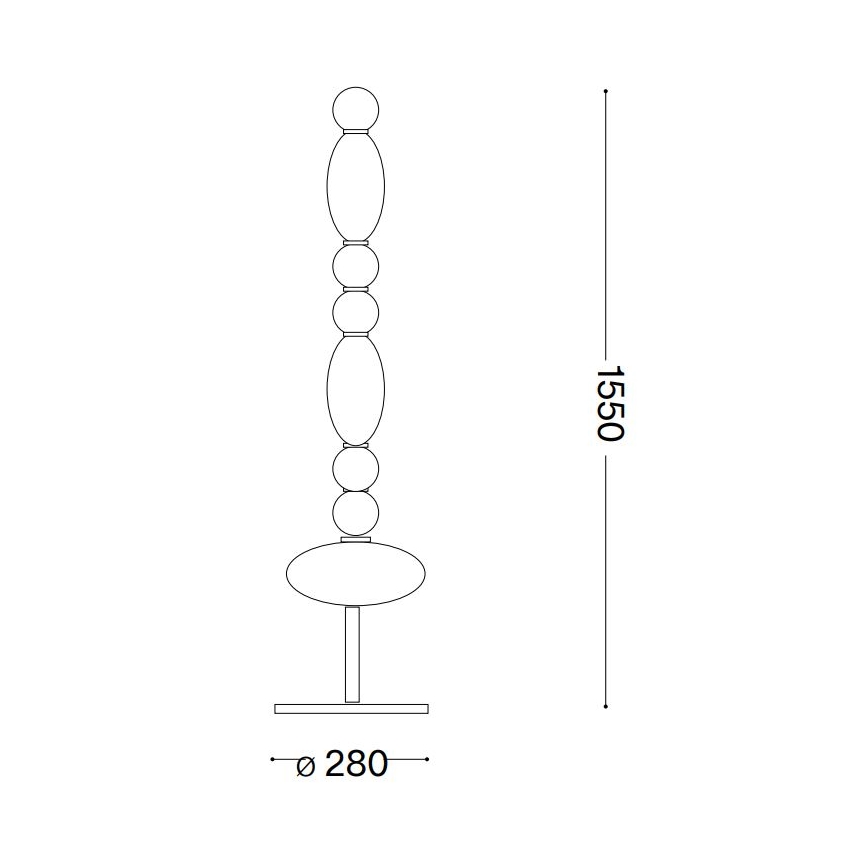 Ideal Lux - LED-Stehleuchte LUMIERE LED/58W/230V