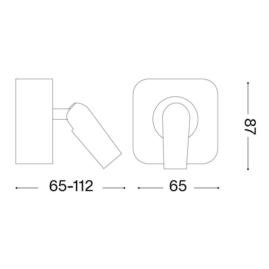 Ideal Lux - LED-Wandstrahler BEAN LED/3W/230V CRI 90 glänzendes Chrom