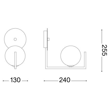 Ideal Lux - LED-Wandleuchte BIRDS 1xG9/3W/230V schwarz/golden