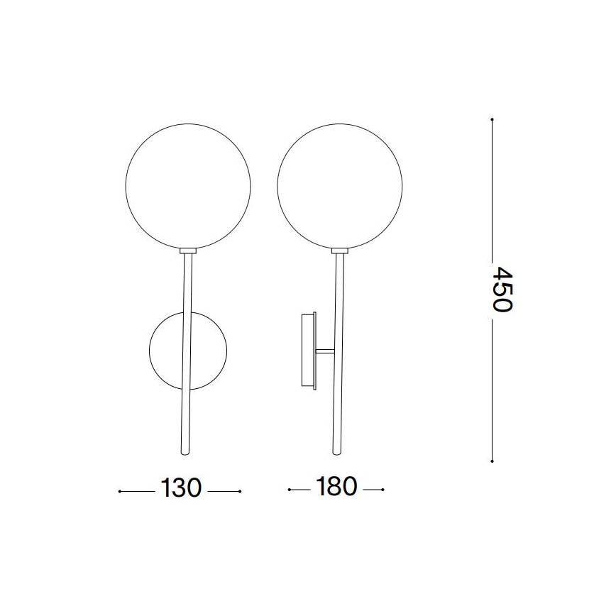 Ideal Lux - LED-Wandleuchte EQUINOXE 1xG4/2W/230V Messing/rauchig