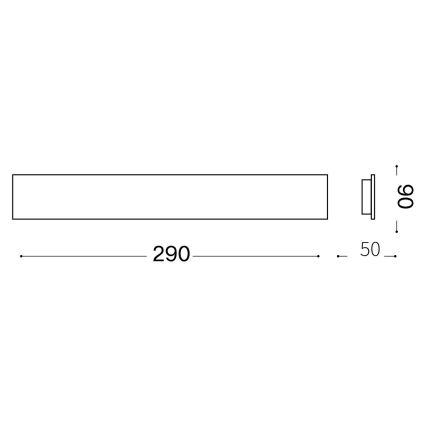 Ideal Lux - LED-Wandleuchte ZIG ZAG LED/12,5W/230V 29 cm CRI 90 schwarz