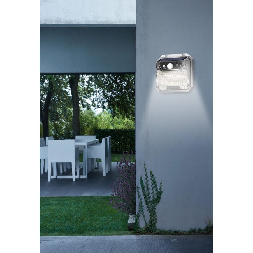 LED-Solarwandleuchte mit Sensor LED/3W/5,5V IP65 1200 mAh