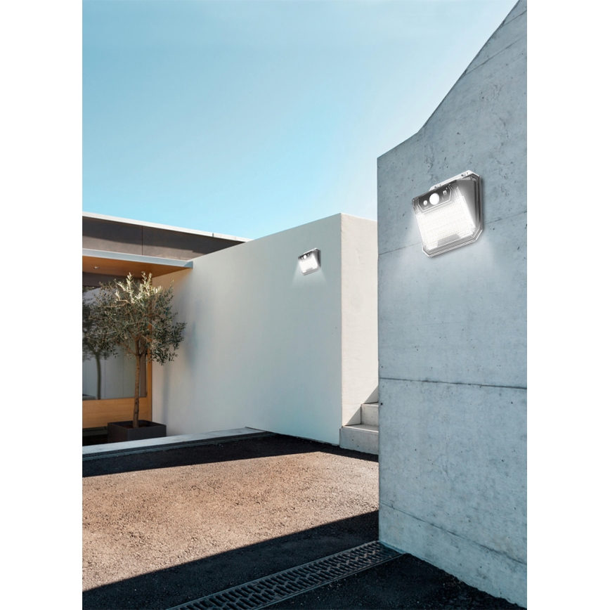 LED-Solarwandleuchte mit Sensor LED/3W/5,5V IP65 1200 mAh