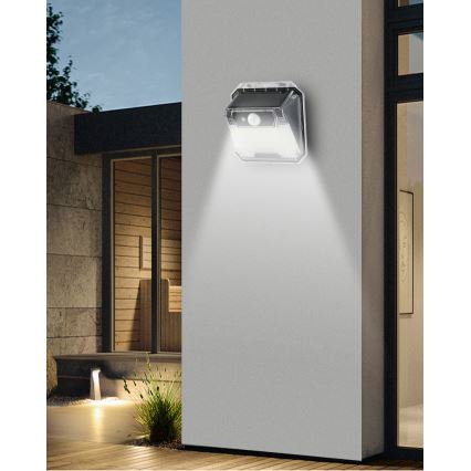 LED-Solarwandleuchte mit Sensor LED/3W/5,5V IP65 1200 mAh