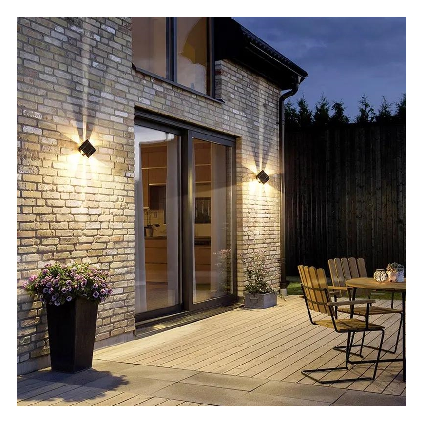 LED-Solarwandleuchte mit Sensor LED/2W/5V IP54 1300 mAh