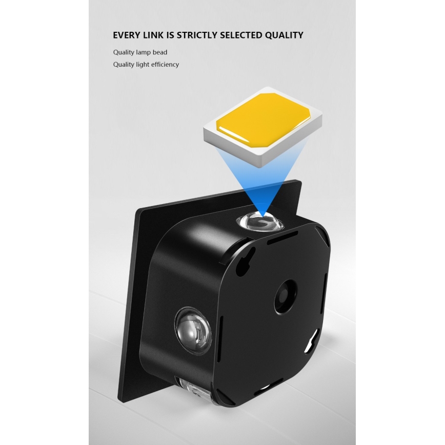 LED-Solarwandleuchte mit Sensor LED/2W/5V IP54 1300 mAh