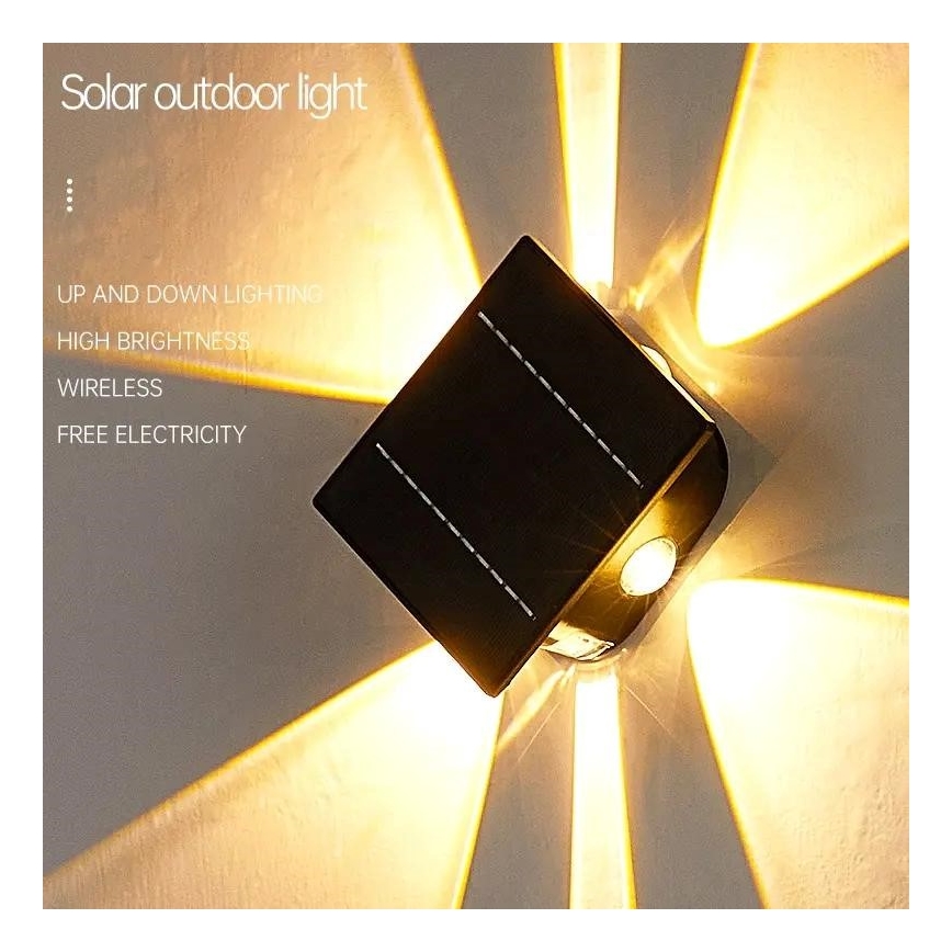 LED-Solarwandleuchte mit Sensor LED/2W/5V IP54 1300 mAh