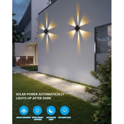 LED-Solarwandleuchte mit Sensor LED/2W/5V IP54 1300 mAh