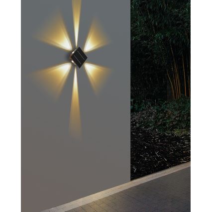 LED-Solarwandleuchte mit Sensor LED/2W/5V IP54 1300 mAh