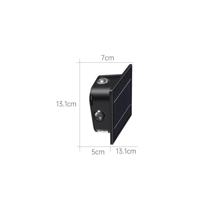 LED-Solarwandleuchte mit Sensor LED/2W/5V IP54 1300 mAh