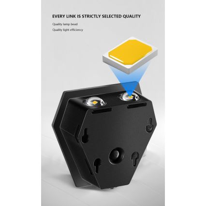 LED-Solarwandleuchte mit Sensor LED/2W/5V IP54 1300 mAh