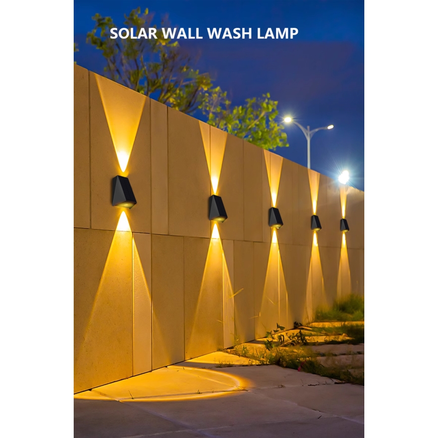 LED Solar-Wandleuchte mit Sensor LED/2W/5V IP54 1300 mAh