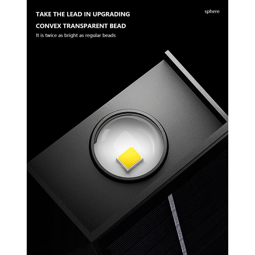 LED Solar-Wandleuchte mit Sensor LED/2W/5V IP54 1300 mAh