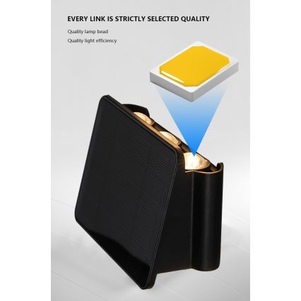LED-Solarwandleuchte mit Sensor LED/2W/5V IP54 1300 mAh