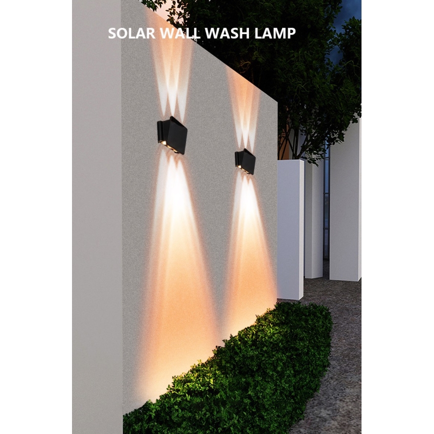 LED-Solarwandleuchte mit Sensor LED/2W/5V IP54 1300 mAh