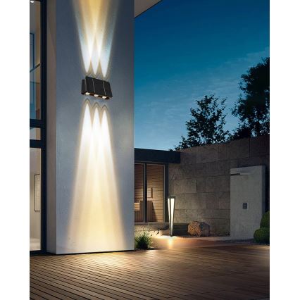 LED-Solarwandleuchte mit Sensor LED/2W/5V IP54 1300 mAh