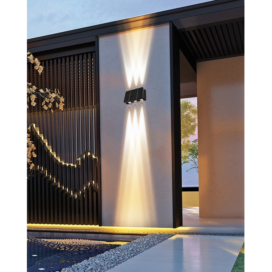 LED-Solarwandleuchte mit Sensor LED/2W/5V IP54 1300 mAh
