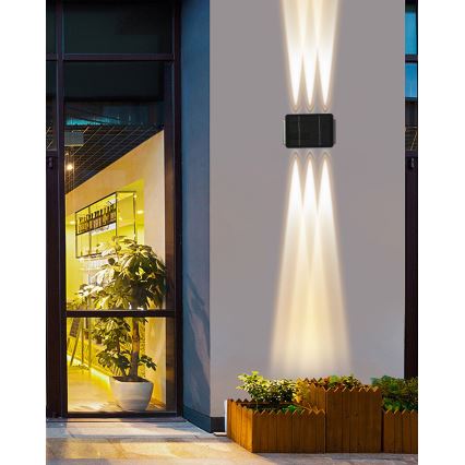LED-Solarwandleuchte mit Sensor LED/2W/5V IP54 1300 mAh