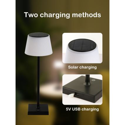 Dimmbare LED-Outdoor-Solarleuchte mit Sensor LED/4W/5V IP44 3600 mAh