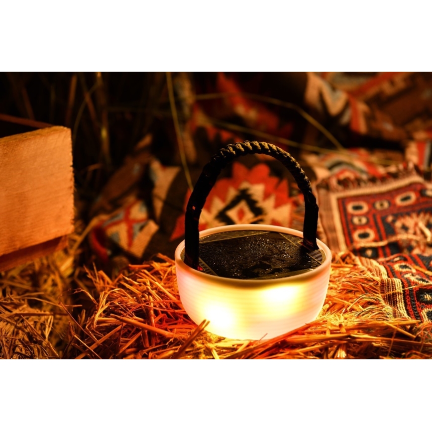 LED RGB Tragbare Solar-Ladlampe mit LED-Lichterkette LED/10W/5V 3600 mAh IP65 3600 mAh