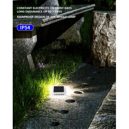 LED-Outdoor-Solarbeleuchtung mit Sensor LED/0,03W/1,2V IP54 800 mAh