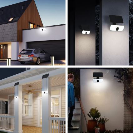 LED-Solarwandleuchte mit Sensor LED/13W/3,7V 4000K IP65 400 mAh
