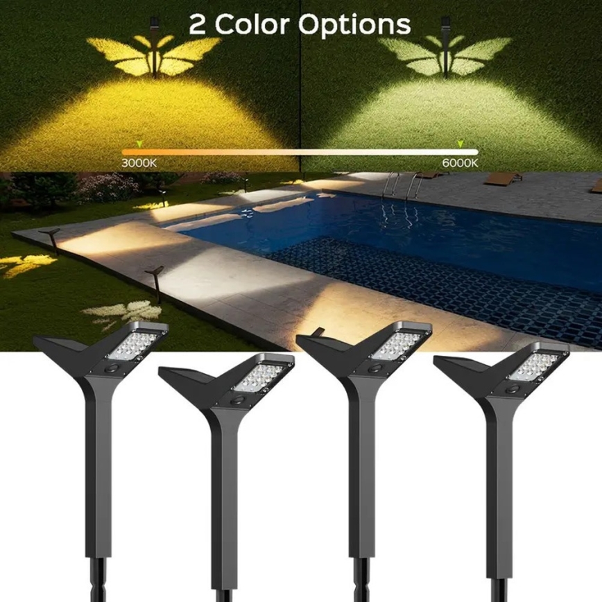 LED-Solarleuchte mit Sensor SUN BUTTERFLY LED/1,5W/3,7V 3000/6000K IP65 1500 mAh