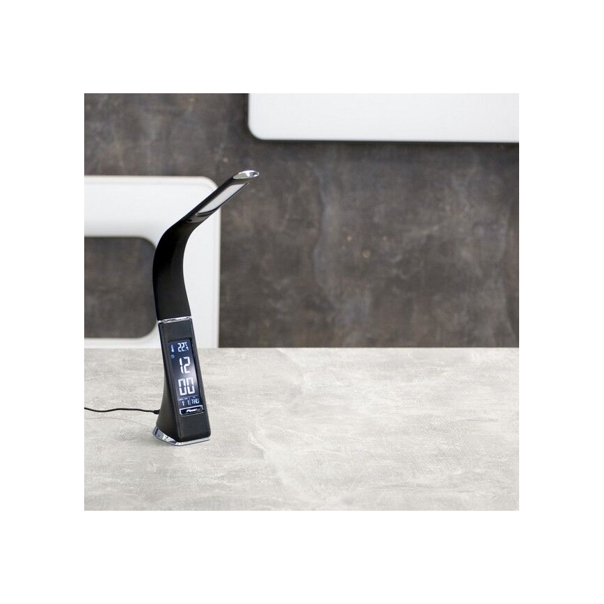 LED Tischlampe dimmbar mit Diplay LED/6,5W/5V schwarz