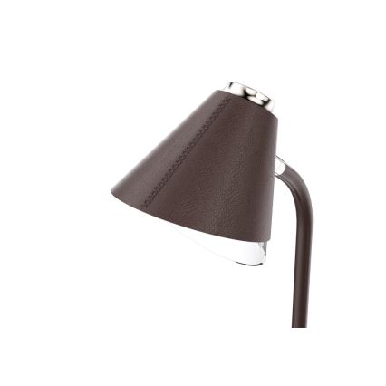 LED dimmbare Tischlampe mit kabelloser Ladefunktion FINCH LED/9W/12/230V braun/gold