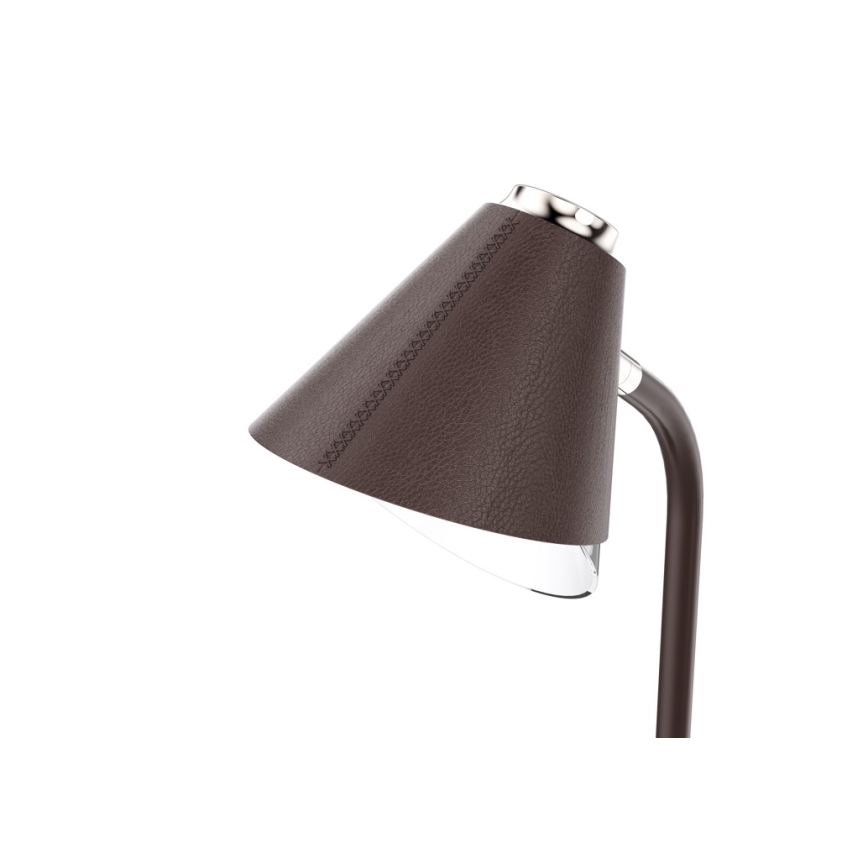 LED dimmbare Tischlampe mit kabelloser Ladefunktion FINCH LED/9W/12/230V braun/gold