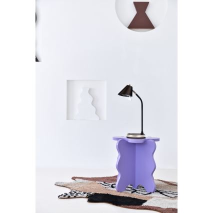 LED dimmbare Tischlampe mit kabelloser Ladefunktion FINCH LED/9W/12/230V grau/glänzender Chrom