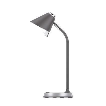 LED dimmbare Tischlampe mit kabelloser Ladefunktion FINCH LED/9W/12/230V grau/glänzender Chrom