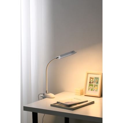 LED+CCT dimmbare Tischlampe mit Clip CLIP LED/7,5W/230V 3000/4200/5000K weiß