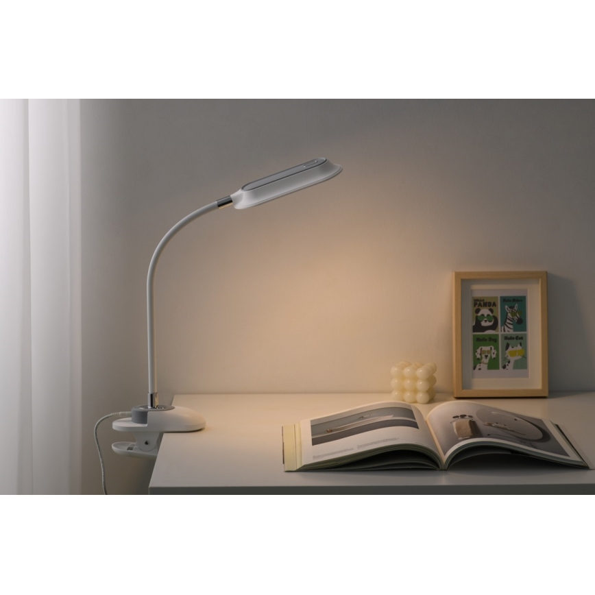 LED+CCT dimmbare Tischlampe mit Clip CLIP LED/7,5W/230V 3000/4200/5000K weiß