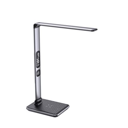 Dimmbare LED-Tischlampe LED/8,5W/230V mit kabelloser Ladefunktion, silber